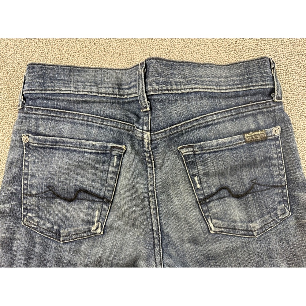 7 For All Mankind Gwenevere Skinny Jeans Women 24 Blue Denim P179P702SB - Picture 8 of 9